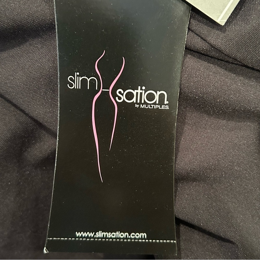 Slim-Sation Multiples Black Relaxed Leg Pants Womens 6 Tummy Control Pull On NWT - Picture 10 of 11